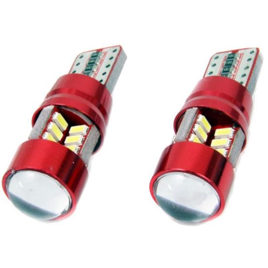 Set 2 becuri T10e, 27 LED-uri SMD3014, 12-24V W5W, CANBUS 01446 Amio