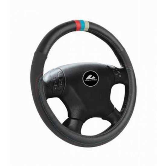 Husa volan 37 - 39cm neagra perforata cu dungi 2141 Automax  