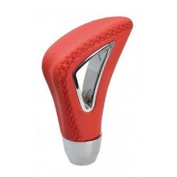 Maner schimbator viteze, piele si crom, rosu, 7809 Automax