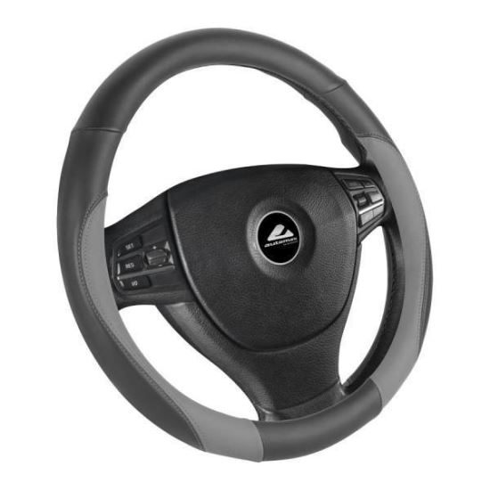 Husa volan 37 - 39cm negru cu gri 9300 Automax  