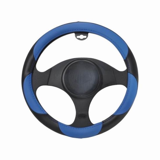 Husa volan 37 - 39cm negru cu albastru 5517 Automax    