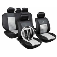 Set huse auto GRAFIT  universale, airbag, cu husa volan si centura, 24016/4 Tango Racing
