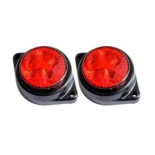 Lampa gabarit fi60, LED, rosie, cu suport cu urechi, 24V, 1466