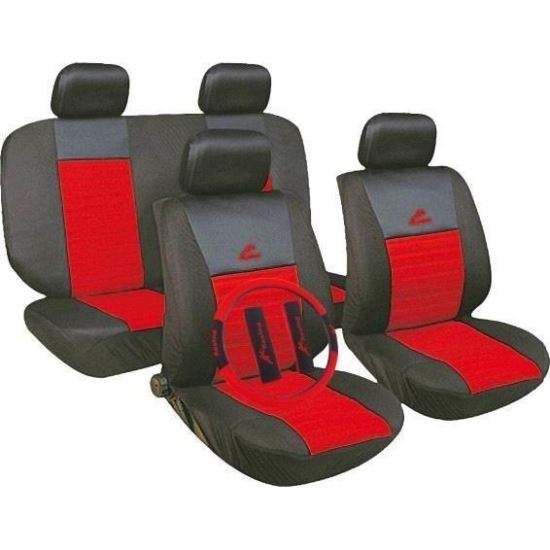 Set 11 huse auto universale, airbag, cu husa volan si centura, 24016/7 Tango Racing