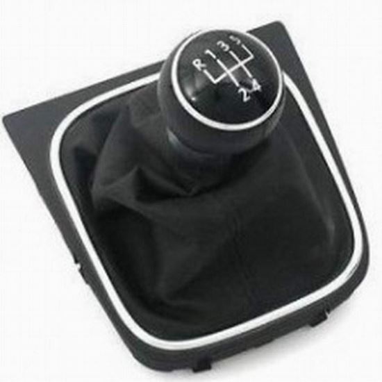 Maner schimbator viteza cu husa, 5 viteze, tip Volkswagen VW Golf VI, negru FX-005