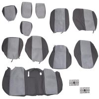 Set huse auto, universale, dedicate Suzuki Vitara, negru cu gri, DLZ52 Dealiz