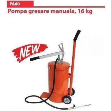 Pompa gresat manuala pe roti 16kg PA60
