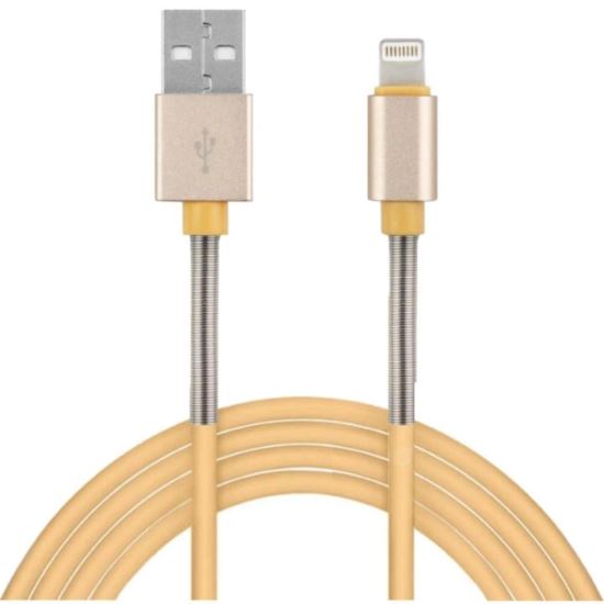Cablu incarcator USB Iphone Lightning FullLINK 2.4A, auriu, 1m, 01432 Amio