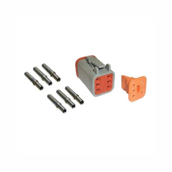 Mufa conector cu 6 pini-mama, pentru far, tip Deutsch DT06-6S/A.07131 Wesem