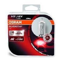 Set becuri H7 12V/55W Silverstar, extra 60% Osram 64210SV2-HCB box/06753