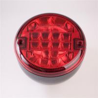 Lampa ceata 2 suruburi, fi140, 20 LED-uri, dispersor rosu QC007-R