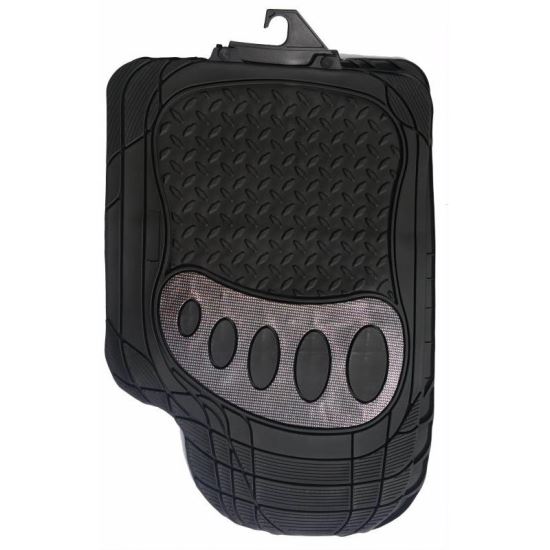 Covorase auto 75x50 ajustabile cauciuc cu carbon silver Paws 3009B H. Lucas