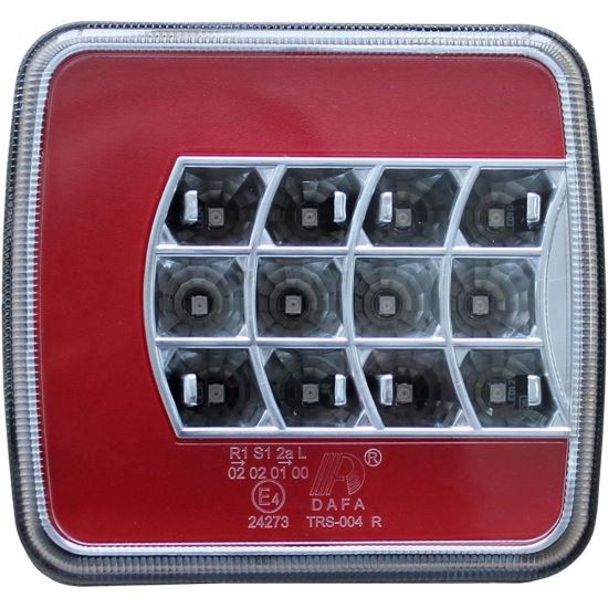 Lampa spate 100x95, 4 functii, iluminare numar, cablu, LED, dreapta, Glow DAFA TRS004R
