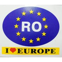 Autocolant RO I love Europe