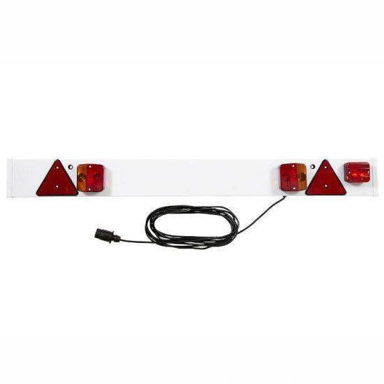 Kit lampi remorca 183x15cm, cu bara, cablu 12m, fisa 7 pini, 2 triunghiuri, lampa ceata, CA9509 247Lightning