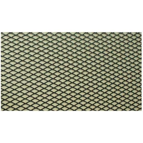 Ornament grila spoiler aluminiu, fagure, plasa 100 x 33cm, ochiuri de 0.6x1.2cm, negru, Sipakar