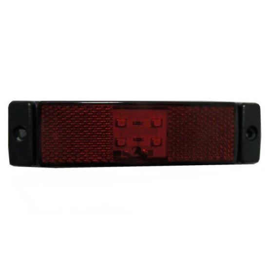 Lampa gabarit 100x32, LED, rosie, 12V, H5 340-12R