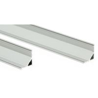 Suport profil aluminiu 1mx56x10mm in colt, fara dispersor, pentru banda LED, GLBZ 41012A1