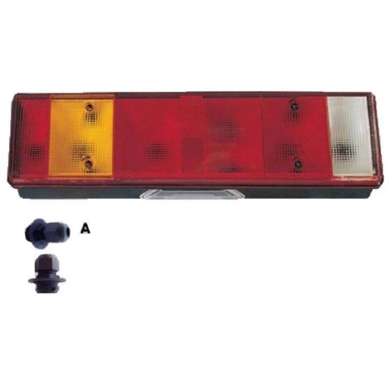 Lampa spate 465x130, 8 functii, cu mufa laterala, dreapta, LT250ml Promot