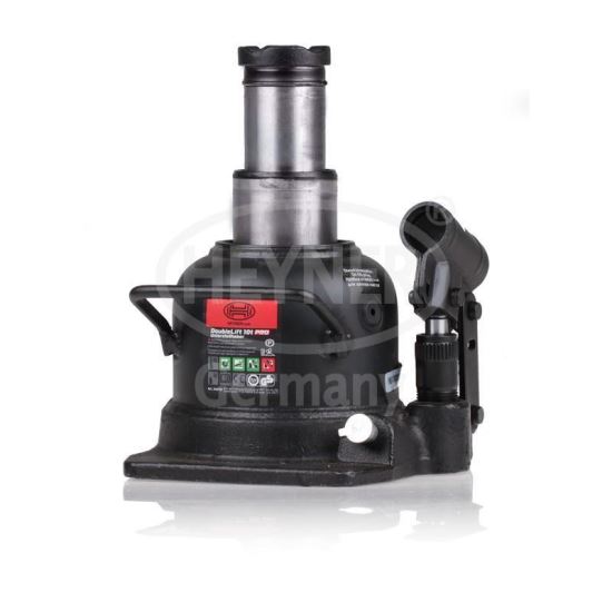 Cric hidraulic piston dublu 10T plat, DoubleLift 346.11 Heyner