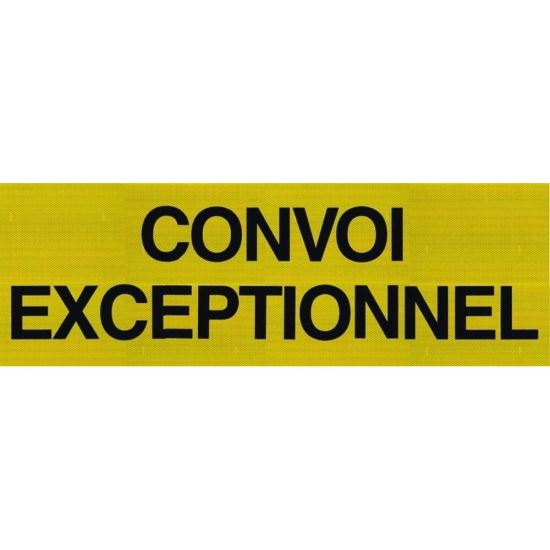 Placa reflectorizanta CONVOI EXCEPTIONEL 1200x400x2.5mm, 7025 Reflex