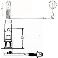 Bec H3 12V/55W Hella 8GH 002 090-131