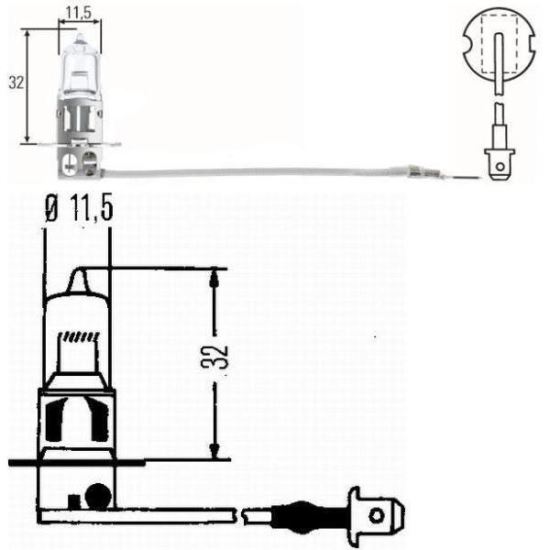 Bec H3 12V/55W Hella 8GH 002 090-131