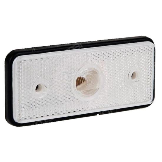Lampa gabarit 110x45, bec, alba, incastrabila, cu mufa, 12-24V, MD-013-B Fristom