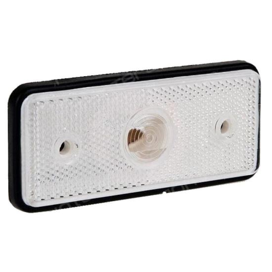 Lampa gabarit 110x45, bec, alba, incastrabila, cu mufa si fire, 12-24V, MD-013-B/1 Fristom
