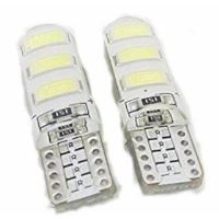 Set 2 becuri T10, 6Led SMD-5730 12V W5W in silicon, 3+3 Canbus
