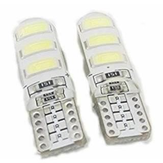 Set 2 becuri T10, 6Led SMD-5730 12V W5W in silicon, 3+3 Canbus