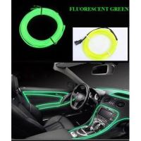 Fir neon cu LED-uri, 2m, 12V cu droser si stecher, verde fosforescent