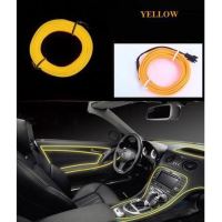 Fir neon cu LED-uri, 2m, 12V cu droser si stecher, galben