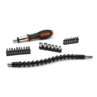 Set surubelnita cu clicket, tubulare (5-10mm), biti, cu tija flexibila 25 bucati 10743 Handy