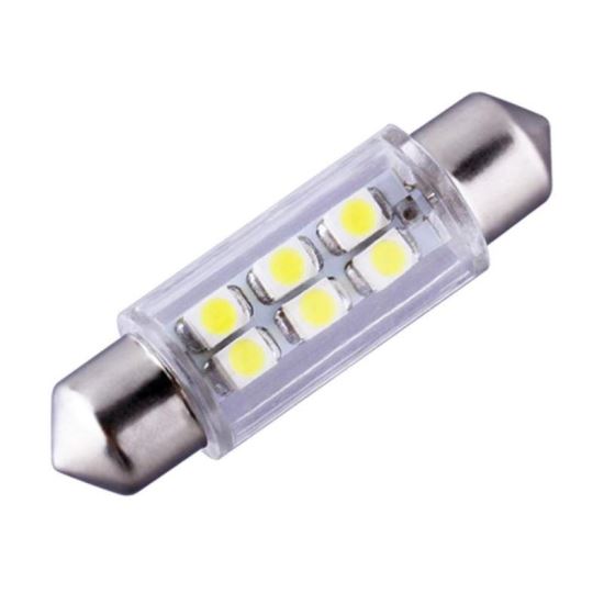 Set 2 becuri sofite 24V 39mm 6 LED-uri SMD-3528 