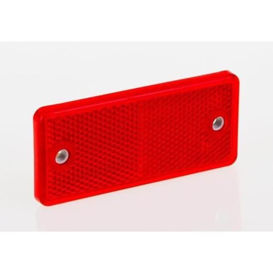 Catadioptru dreptunghiular cu gaura, rosu 90x40 DOB-034-C Fristom