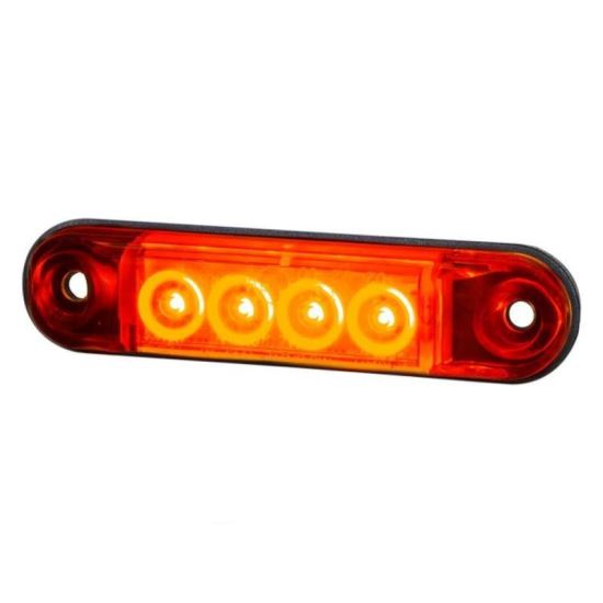Lampa gabarit 78x22 LED, rosie, slim 12-24V, LD2329 Horpol
