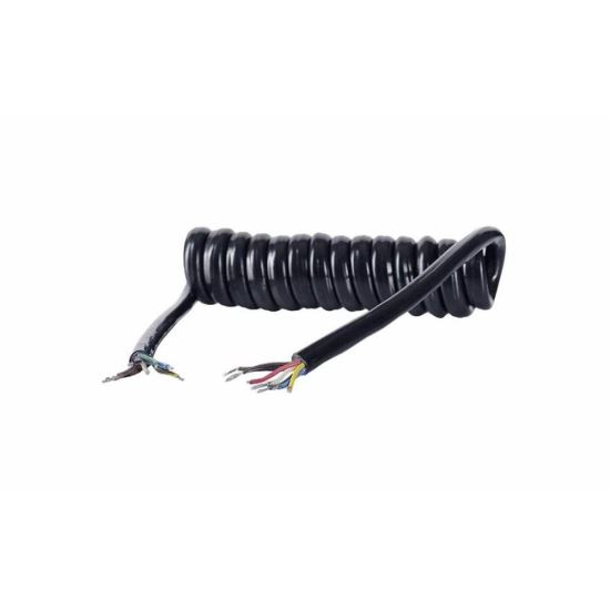 Cablu electric spiralat 7 fire 7x0.75mm2, 4m, (40->320cm) PS7/6x1.0+1.5/4m