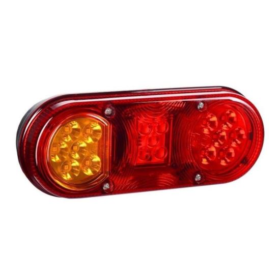 Lampa spate 205x80, 3 functii, LED, JCB, stanga, LZD2006 Horpol