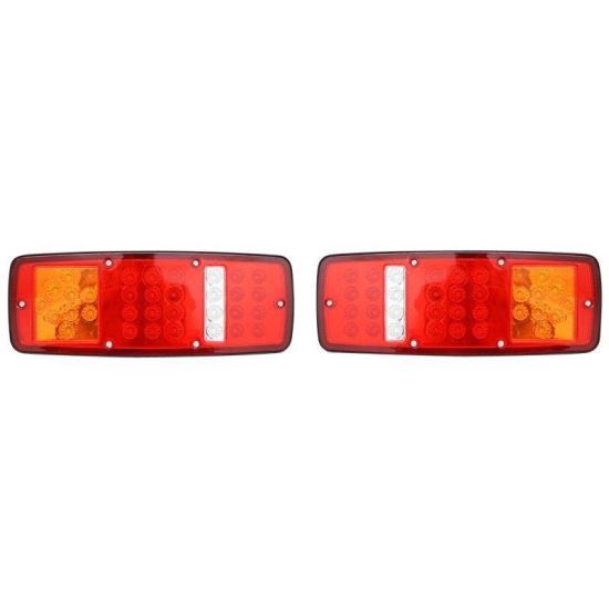 Lampa spate 275x100x2.5, 4 functii cu mers inapoi, 24V, cu LED, semnalizare sageata 69108