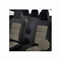 Set huse auto premium, bancheta spate fractionata, gri cu negru, F3001-P32