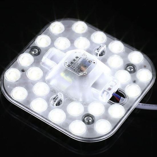 Lampa (plafoniera) 110x110, modul 24 LED-uri, 12W / 220V,  prindere cu magnet