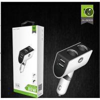 Incarcator auto 2xUSB fara fir cu 2 prize 12/24V 3.1A /80W  Art-AL5003