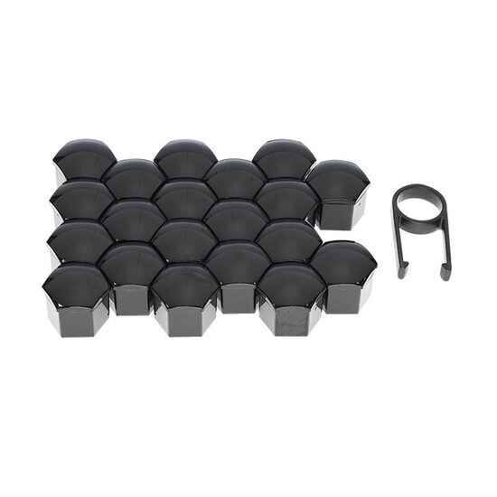 Set 20 capacele plastic, pentru prezoane 19inch, negru, 58044 Carmotion