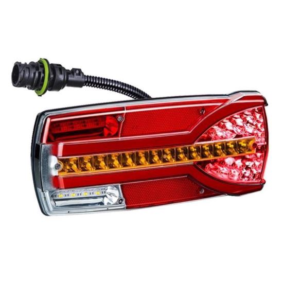 Lampa spate 305x132, 6 functii, semnalizare dinamica, cu mufa 7 pini, dreapta, color, Carmen LZD2405 Horpol