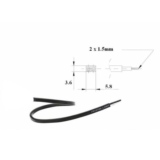 Cablu electric plat, ADR, YLY-Sp, 2x1.50mm2, 2 fire, metru liniar, Fristom