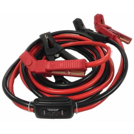 Cablu curent 900A, 3.5m, diametru fire 25mm2, cu tester si clesti papagal