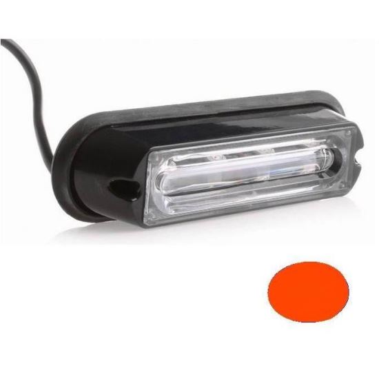 Proiector stroboscopic rosu 4 COB-uri, 12-24V,12W, 133x35mm VS-04C-r