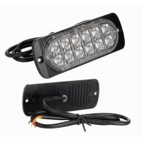Proiector stroboscopic 12 LED-uri, 112x41x9mm, slim, 12-24V, 36W galben VS-12T