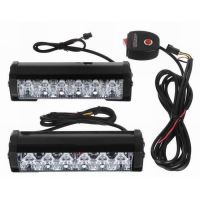 Proiector stroboscopic galben 6 LED-uri 120/40x40mm 2 bucati/set HLUC 316-1T2C LED